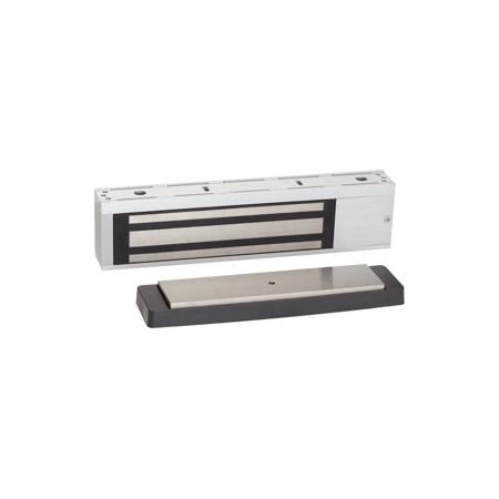 Schlage Electronic Security 1500lbs Single Electromagnetic Automatic Voltage Selection Satin Aluminum M490P-628