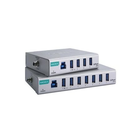 Moxa 4-port general purpose USB 3.2 hubs, adaptor included, 0 to 60 degC operating temper UPort 204A