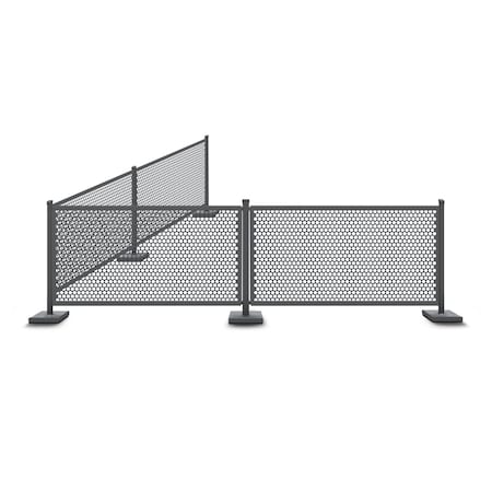 Factory 2U Commercial Patio Gray Aluminum Bar Restaurant Fence Kit, 20ft L, 34in H, Flexible Layout, Powdercoat w/ UV Topcoat 805681