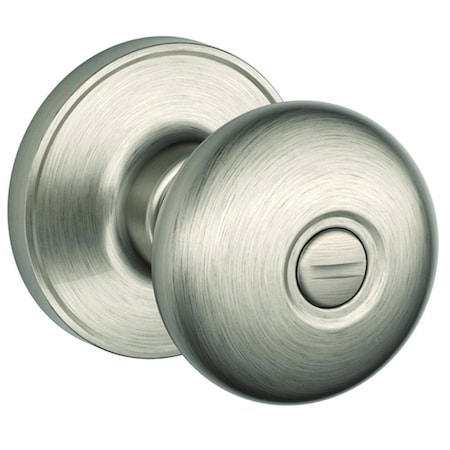 Schlage Residential J Series Privacy Door Knob, Brass, Satin Nickel J40 STR 619