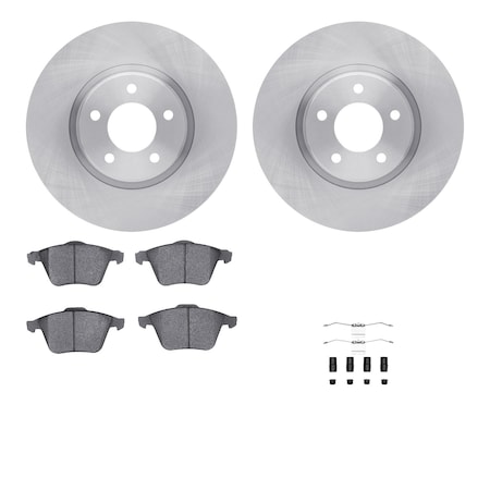 Dynamic Friction Co DFC Brake Rotor with 5000 Brake Pads and Hardware Kit 6512-80226