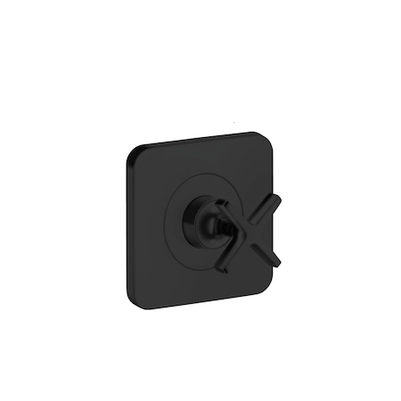 Axor Citterio E Volume Control Trim 5" x 5" in Matte Black 36771671
