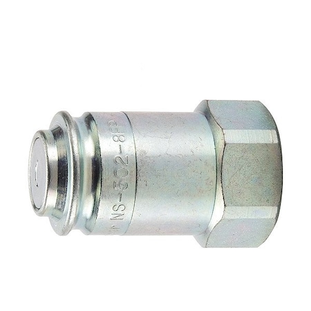 Parker Nose Piece Assembly Coupling, Steel Body, Push-to-Connect Lock, 3/8"-18 Thread Size NS-372-6FP