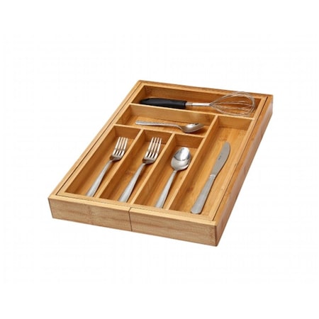 Ybm Home Bamboo 6 Compartment Flatware Organizer 341
