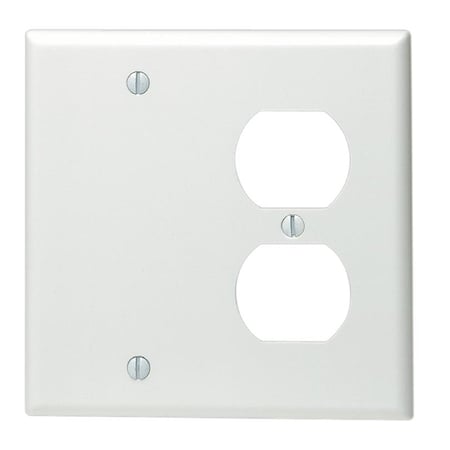 Leviton White 2 gang Thermoset Plastic Blank/Duplex Wall Plate 88008-000