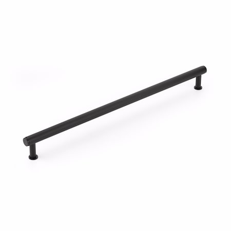 Schaub 18in Center to Center Pub House Knurled Appliance Pull Matte Black Finish 5018A-MB