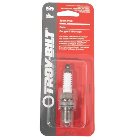 Troy-Bilt 490-250-Y021 Spark Plug, Nickel, For: Kohler 7000 Series, Confidant and Briggs & Stratton Engines 490-250-F021