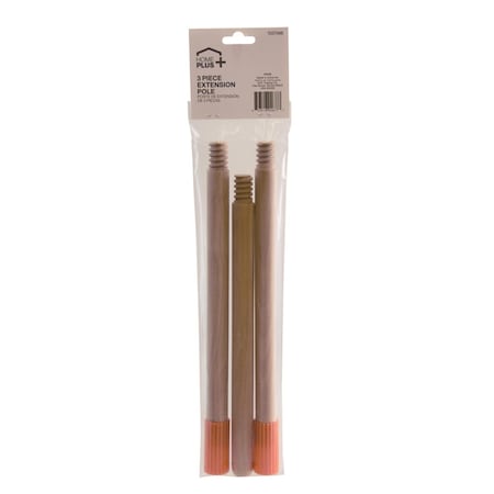 Home Plus Telescoping 12 in. L X 1-1/4 in. D Wood Extension Pole Brown AR066