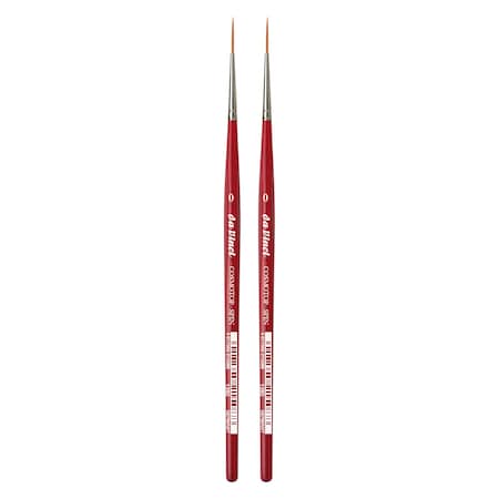 Da Vinci COSMOTOP-SPIN Rigger Brush, Synthetic, Acrylic & Watercolor, Pointed Liner, Series 5880, Size 0, 2PK VA-1280_0
