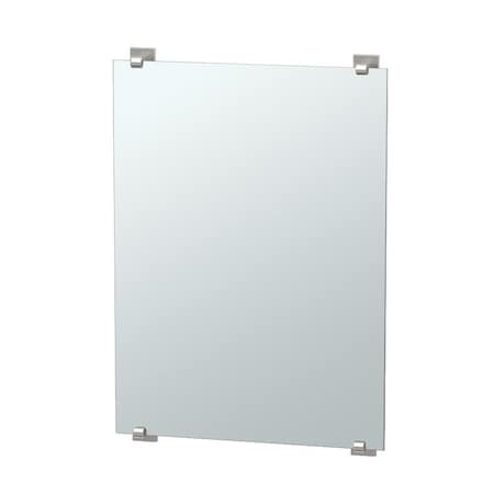 Gatco Elevate 30" Frameless Fixed Mount Mirror, Satin Nickel 1596