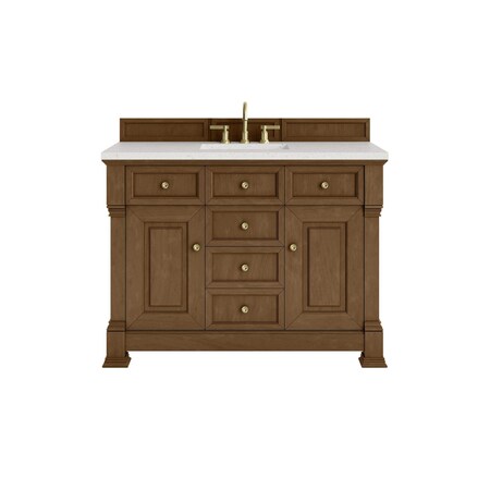 James Martin Vanities Brookfield 48 in. Single Vanity, Honey Oak w/ 3 CM Lime Delight Silestone Top 547-V48-HNO-3LDL