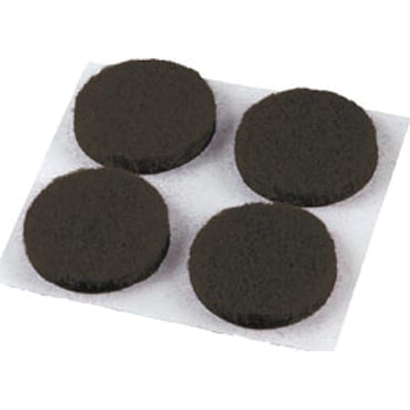 Shepherd Hardware Furniture Pad, Felt Cloth, Brown, 3/4 in Dia, Round 9959