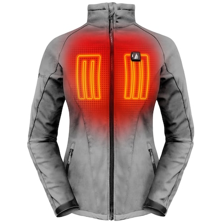 Actionheat 5V Battery Heated Softshell Jacket, Women's, Sharkskin Grey, M 810058852205