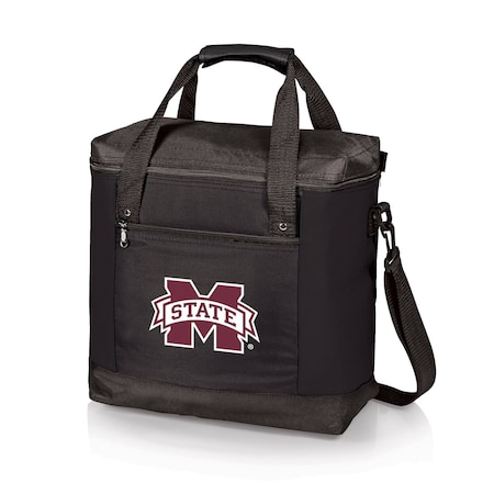 Picnic Time Family Of Brands NCAA Mississippi State Bulldogs Montero Tote Cooler Bag - Soft Cooler Bag - Picnic Tote, Black 604-00-179-384-0