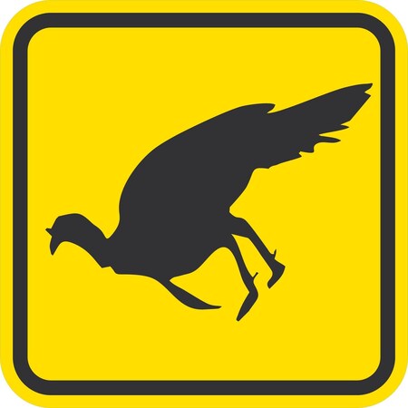 Lyle Turkey Crossing Symbol, 12x12, Diamond Grade, Yellow G-1940-DG_12x12