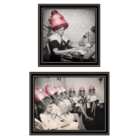 Homeroots Set Of Two The Salon Black Framed Print Wall Art, 2PK 408053