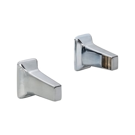 Pamex Pair of Corona Collection 3/4in Square Towel Bar Posts Bright Chrome Finish BC3CP13800