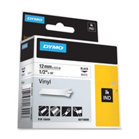 Dymo Corporation Label- Vinyl- Industrial- .38in.- 18ft.- White DY463134
