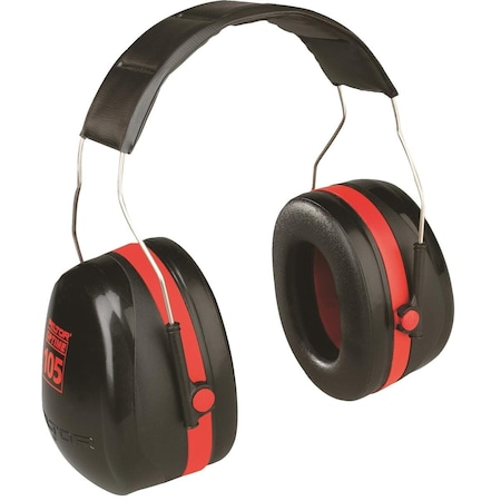 3M Optime Over-the-Head Earmuff, Black/Red 3M H10A