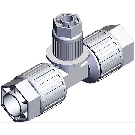Smc High Purity Fitting, Reducer, PFA, Tee LQ3T5A-R2