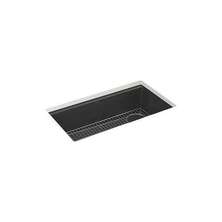 Kohler Billings 32-1/2 undermount single-bowl kitchen sink Matte Graphite K-33710-CM7