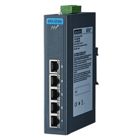 Advantech Ethernet Device, 5-port Ind. Unmanaged GbE Switch W/T EKI-2725I-CE