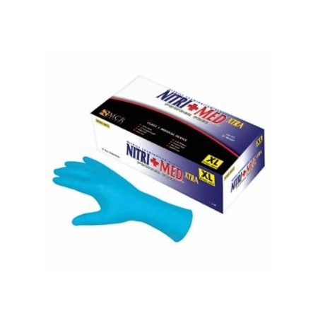 Mcr Safety NitriMed, Disposable Gloves, Powder Free, Textured, 6 mil, Large, Blue, 100PK 127-6012L