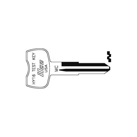 Ilco Unican Hyundai 2006 Accent No Hole in Head, 10PK HY16 TEST KEY