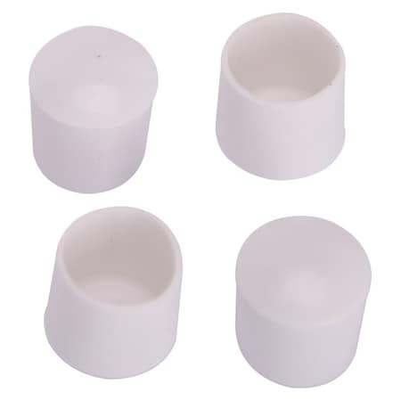 Prosource Furniture Leg Tip, Round, Plastic, White, 3/4 in Dia, 3/4 in H FE-50613-PS