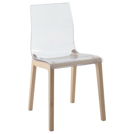 Leisuremod Marsden Modern Dining Side Chair with Beech Wood Legs, Natural Wood MCNW-16CL