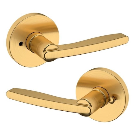 Baldwin Baldwin Preconfigured 5164 Lever with 5146 Rose Privacy Lock with 2-3/8in Backset and Full Lip 5164044PRIV