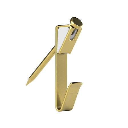 Ook Picture Hanger, 30 lb, Steel, Brass, Gold, 4/PK, 4PK 50584