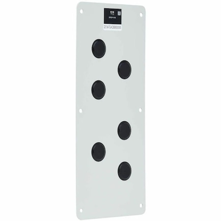 Eaton Tripp Lite series SmartRack Cable Gland Plate for NEMA-Rated Enclosure Cabinets, 6 Ports (0.5 in.) SRGP1KO