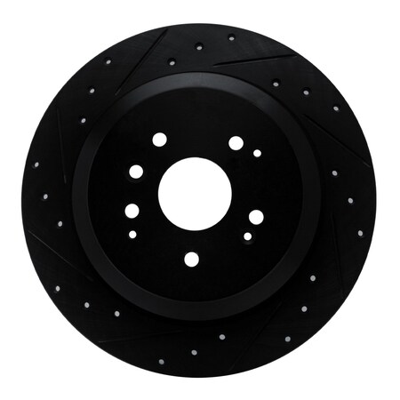 Dynamic Friction Co DFC Brake Rotor - Drilled and Slotted - Black 633-58028L