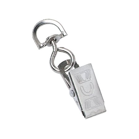 Brady Embossed U Thumb Grip Clip with Small Swivel Hook - Steel - Nickel 5705-3580