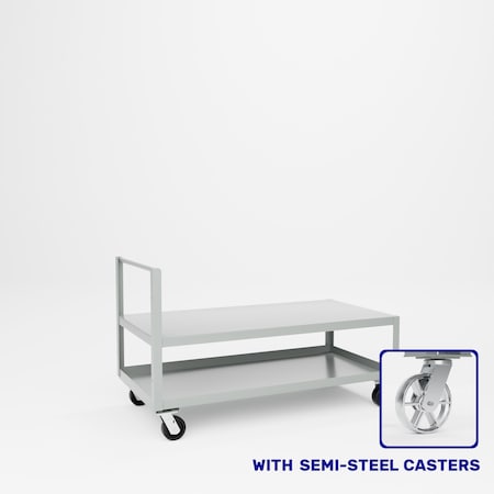 Pucel Single Handle Heavy Duty Truck, 30 in D x 60 in W x 36 in H, Putty 30-TR-60S