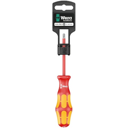 Wera 162 i PH/S SB VDE Insulated screwdriver for PlusMinus screws (Phillips/slotted), # 1 x 80 mm 5100019001