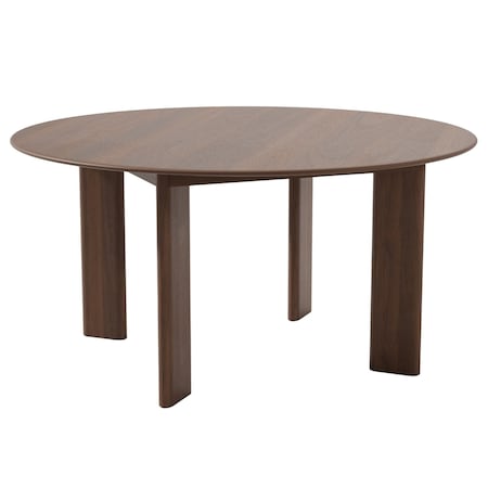 Homeroots 59" Brown Solid Wood Round Top Dining Table 712864