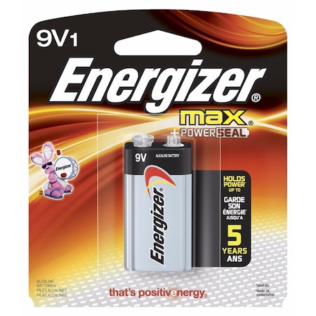 Energizer Max Alkaline Premium Battery, 9 Volt 90172