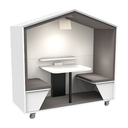 Nook Huddle Quiet Pod, Laminate, 78 in W HDL30-P-NOOK-CHAR/BL