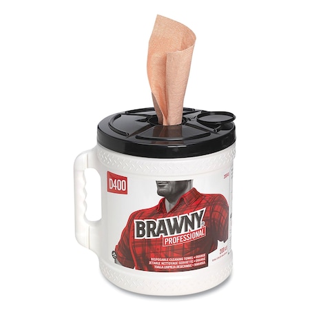 Brawny Professional D400 Disposable Cleaning Towel System, 9.9 x 13, Orange, 200 Sheets/Roll 20040
