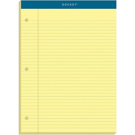 Tops Business Forms TOPS, DOUBLE DOCKET RULED PADS, MEDIUM/COLLEGE RULE, 8.5 X 11.75, CANARY, 100PK 63383