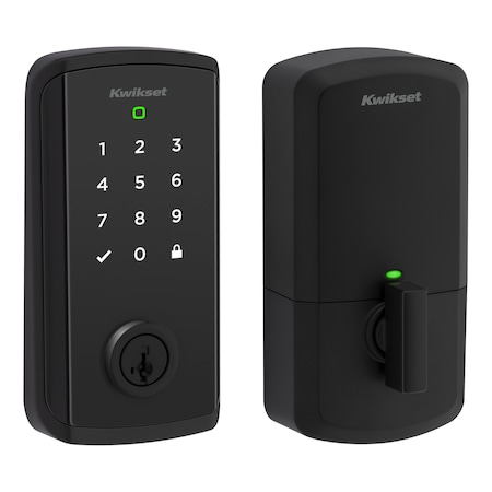 Kwikset Halo Select Touchscreen Deadbolt with WiFi and Thread Connectivity with SmartKey and Tapered 9800WIFITHRDTSCR-514S