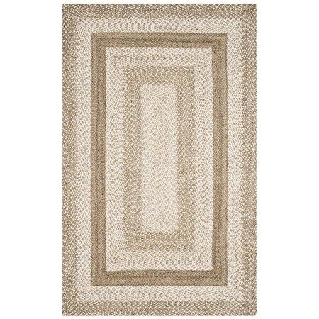 Safavieh Natural Fiber Hand Woven Rectangle RugGrey & Ivory 6 x 9 ft. NF884F-6