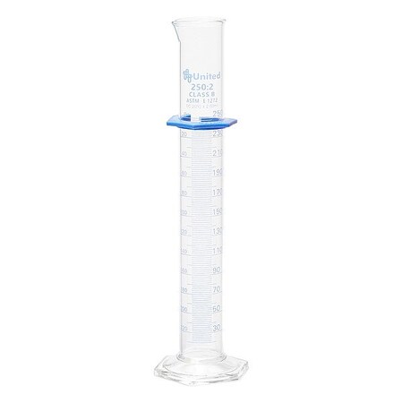 United Scientific Supplies Inc Graduated Cylinder, Colorless UNCYLNGB-250