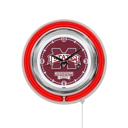 Holland Bar Stool Co Mississippi State University Double Neon 15" Clock Clk15MssStU