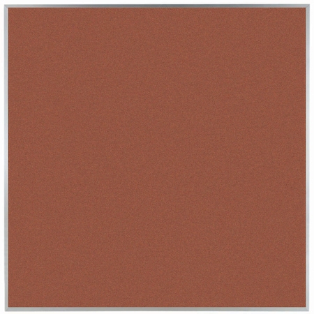 Aarco VIC Cork Bulletin Board w/ a Clear Satin Anodized Aluminum Frame, Cinnamon Bark 48''Hx48''W DW4848207