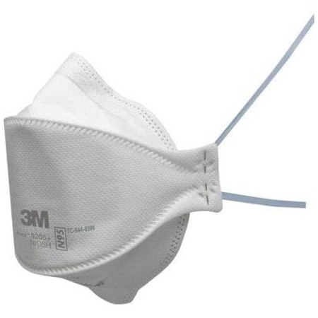 3M Particulate Respirator, N95, Aura, Flat-Fold, Low-Profile, 3-Panel, Nose Clip, Universal, PK 20 9205+