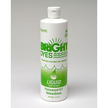 Bright Dyes Dye Tracer Liquid, Yellow/Green, 1 Pint 106001-01P     9'S
