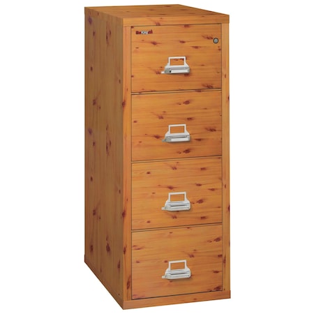 Fireking 4 Drawer, 1 Hr Fire & impact rated, 31" depth Letter Knotty Pine 4-1831-CKP